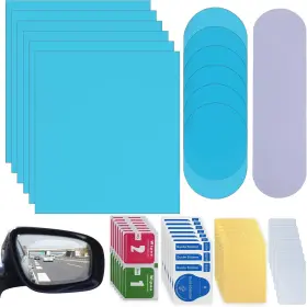 Leeloon6263 Leeloon 722020982769 20 Pack Car Rearview Mirror Film Anti Fog Scratch Interior Oval