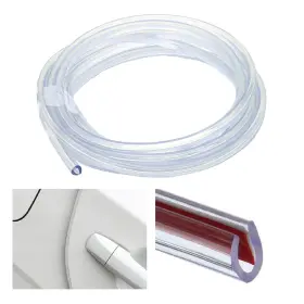 Logctee Le-tm10 Car Door Edge Guards 32ft Clear Chrome Universal U Shape