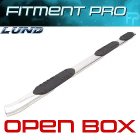 24489011 Lund 5.5 Inch Stainless Steel Oval Nerf Bars For 19-24 Chevrolet Silverado 1500 Gmc