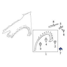 Tk4851w70a Mazda Oe For Cx-9 2016-2023 Front Right Fender Protection Film