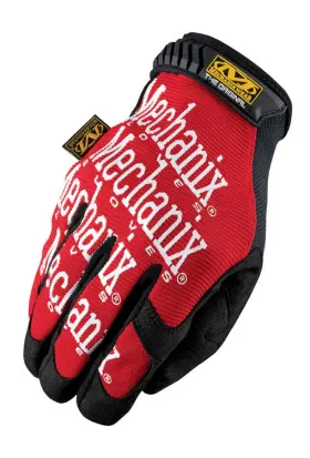 Mechanix Wear Mg-02-009 Shop Gloves With Hook And Loop Closure Medium Red/black