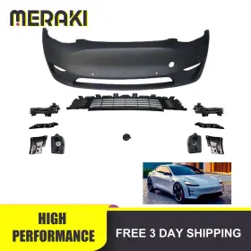Mrot002721a Meraki B Fits 2020-2024 Tesla Model Y New Front Bumper Grille Set With Fog Lamp