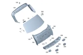 167-690-15-01 Mercedes-benz Genuine D-pillar Cover