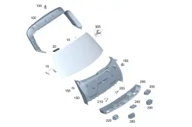 167-690-16-01 Mercedes-benz Genuine D-pillar Cover