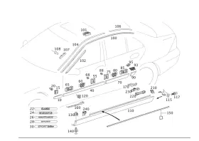 203-698-07-54 Mercedes-benz Genuine Trim