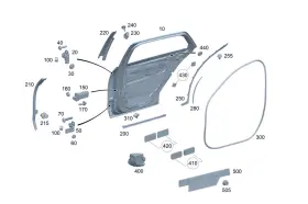 214-885-34-00 Mercedes-benz Genuine Protective Strip