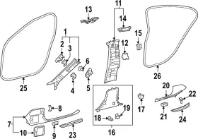 290-697-03-00-9g44 Mercedes-benz Genuine Edge Guard