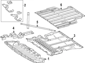 296-524-03-00 Mercedes-benz Genuine Floor Pan Splash Shield