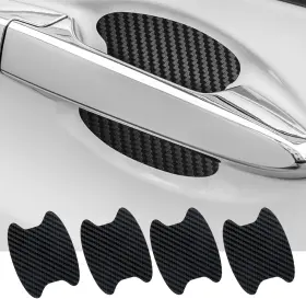 Mict005 Miytsya Mict005- 4 Pcs Car Door Handle Sticker Non-marking Auto Black