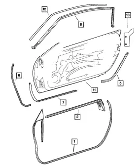 05142337aa Mopar Genuine Door Edge Guard 5142337aa
