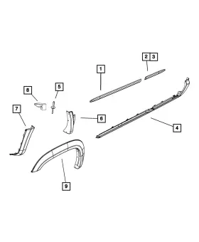 06035201 Mopar Genuine Wheel Arch Flare Rivet 6035201