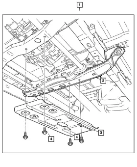 52022046ag Mopar Genuine Skid Plate Cross-member