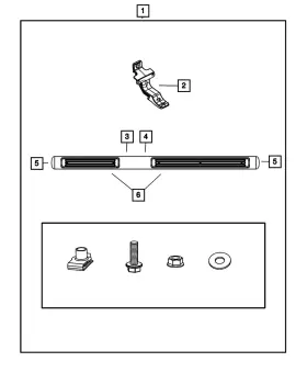68056195ab Mopar Genuine Step Nerf Bar Kit
