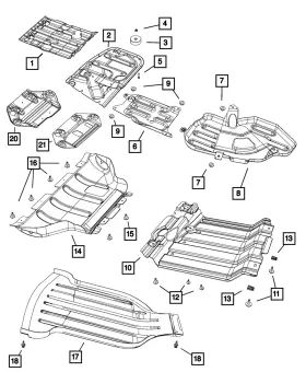 68069365aa Mopar Genuine Powertrain Skid Plate