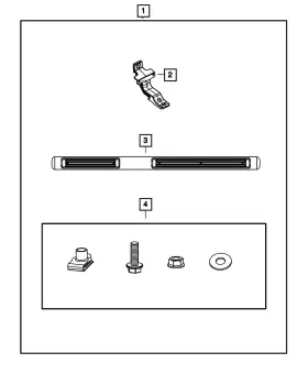 68088054ab Mopar Genuine Step Nerf Bar Mount Kit