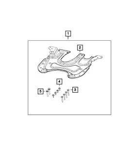 68102271ab Mopar Genuine Powertrain Skid Plate