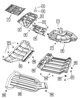 68141693aa Mopar Genuine Front Skid Plate