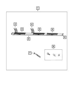 68193127ab Mopar Genuine Step Nerf Bar Mount Kit 68193127ab Mopar Genuine Step Nerf Bar Mount Kit