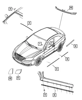 68217198aa Mopar Genuine Anti-chip Film Right