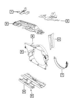 68223711ab Mopar Genuine Radiator Lower Seal