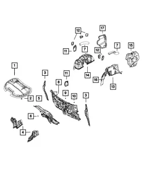 68225667aa Mopar Genuine Body Stuffer Foam Kit Right