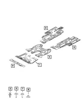 68307352ab Mopar Genuine Front Skid Plate