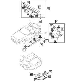 68315588aa Mopar Genuine Torque Box Cover Right
