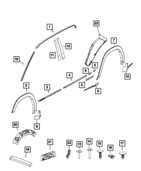 68362325ad Mopar Genuine Rear Spat Left
