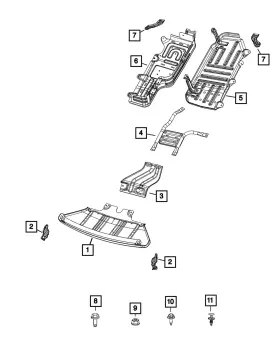 68430493ab Mopar Genuine Transfer Case Skid Plate