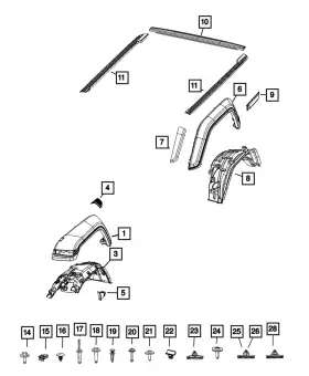 68548471aa Mopar Genuine Anti-chip Film Left