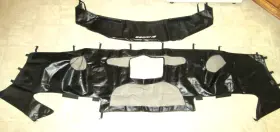 82202047 Mopar Front End Cover Bra 1996-2000 Chrysler Sebring Convertiblee Black Two Pce