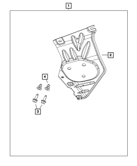 82210937 Mopar Genuine Transfer Case Skid Plate Kit