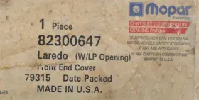 82300647 Mopar New Oem Front End Cover Bra Kit Jeep Grand Cherokee Laredo 99-04 #2