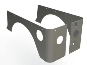Mb1055 Motobilt Bare Steel Factory Cut Corner Guards For 97-06 Jeep Wrangler Tj