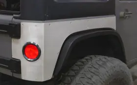 Mb1125-st Motobilt Rear Corner Armor With Round Tail Light For 07-18 Wrangler Jk