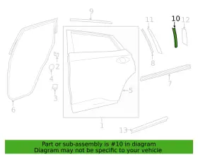 82812-5aa0c Nissan Rh Rear Door Paint Protection Film 15-24 Murano New Genuine