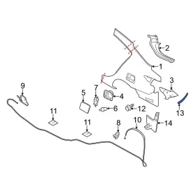 788163ba0a Nissan Oe For Versa 2014-2017 Rear Right Stone Guard