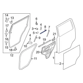 828161la1b Nissan Oe For Armada 2017-2022 Rear Right Paint Protection Film