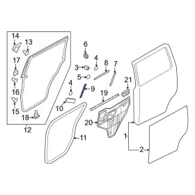 828171la0c Nissan Oe For Armada 2017-2024 Rear Left Paint Protection Film