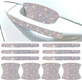 Nutbreaka13 Nutbreak 10-pcs Car Door Handle Anti-scratches Sticker Universal Colorful-pearls