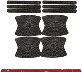 Nutbreaka9 Nutbreak 10-pcs Car Door Handle Anti-scratches Sticker Universal Black-pearls