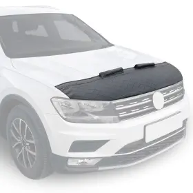 2620bsd4 Omac Car Bonnet Mask Hood Bra Diamond For Ford Transit Connect 2010-2013 Half Black