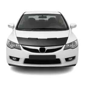 Omac 3401bsc4 Car Bonnet Mask Hood Bra For Honda Civic 2006-2011 Carbon Black 1 Pc