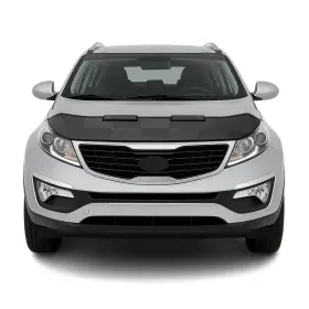 4016bsz4cbg Omac Car Bonnet Mask Hood Bra For Kia Sportage 2011-2016 Black Chequered 1 Pc