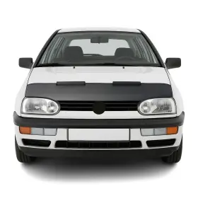7509bsc4 Omac Car Bonnet Mask Hood Bra For Vw Golf Mk3 1991-1997 Carbon Black