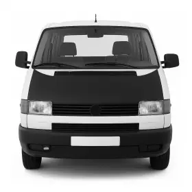 7521bsz2 Omac Car Bonnet Mask Hood Bra Short End For Vw Eurovan 1992-2003 Black Full Coverage