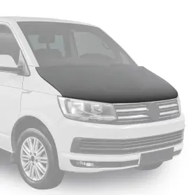 7524bsz2 Omac Car Bonnet Mask Hood Bra Long End For Vw Eurovan 1997-2003 Black Full Coverage