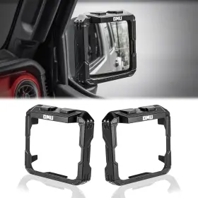 20370  Omu Genesis Aluminum Rearview Mirror Rain Shield Frame For 2018-2025 Wrangler Jl