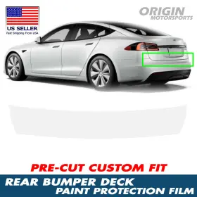 Ppf-rtg-10005 Originmotorsports Precut Rear Bumper Deck Paint Protection Film For 2021-2025 Tesla Model S Plaid