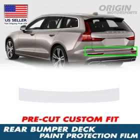 Ppf-rtg-10016 Originmotorsports Precut Clear Rear Bumper Deck Paint Protection Film Ppf For 2019-2025 Volvo V60